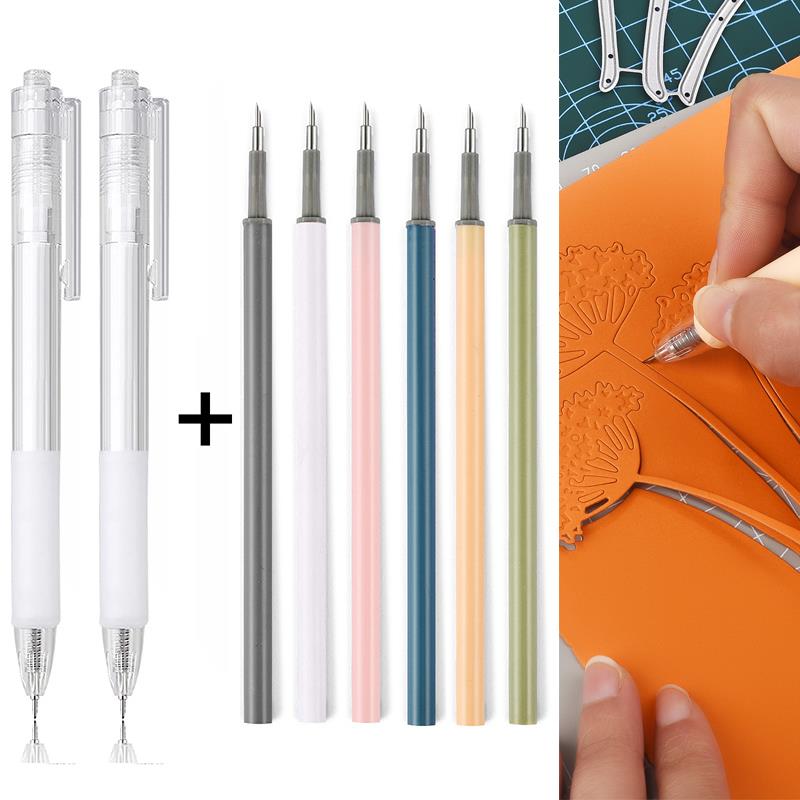 Craft Knife Set - 2 + 6 قطعة سكين القلم